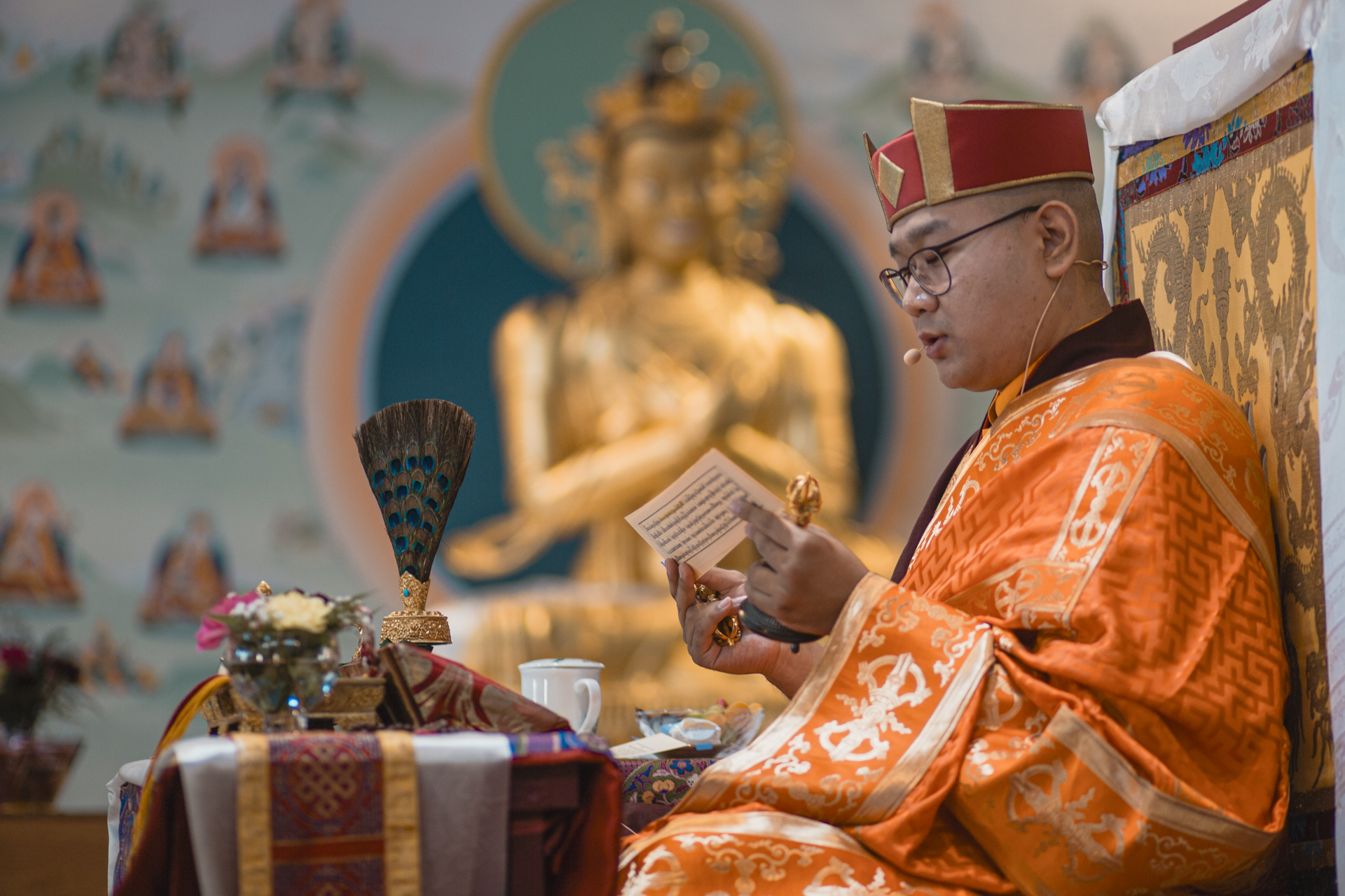 Jamgon Kongtrul Rinpoche at Dhagpo Kagyu Ling, France, 2017