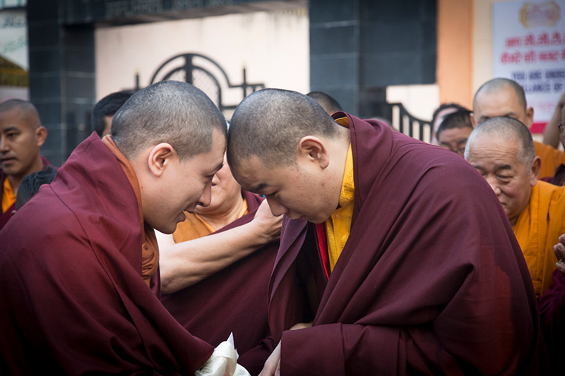 Gyalwa Karmapa Trinley Thaye Dorje and Jamgon Kongtrul Rinpoche, Kagyu Monlam, Bodhgaya, India 2018